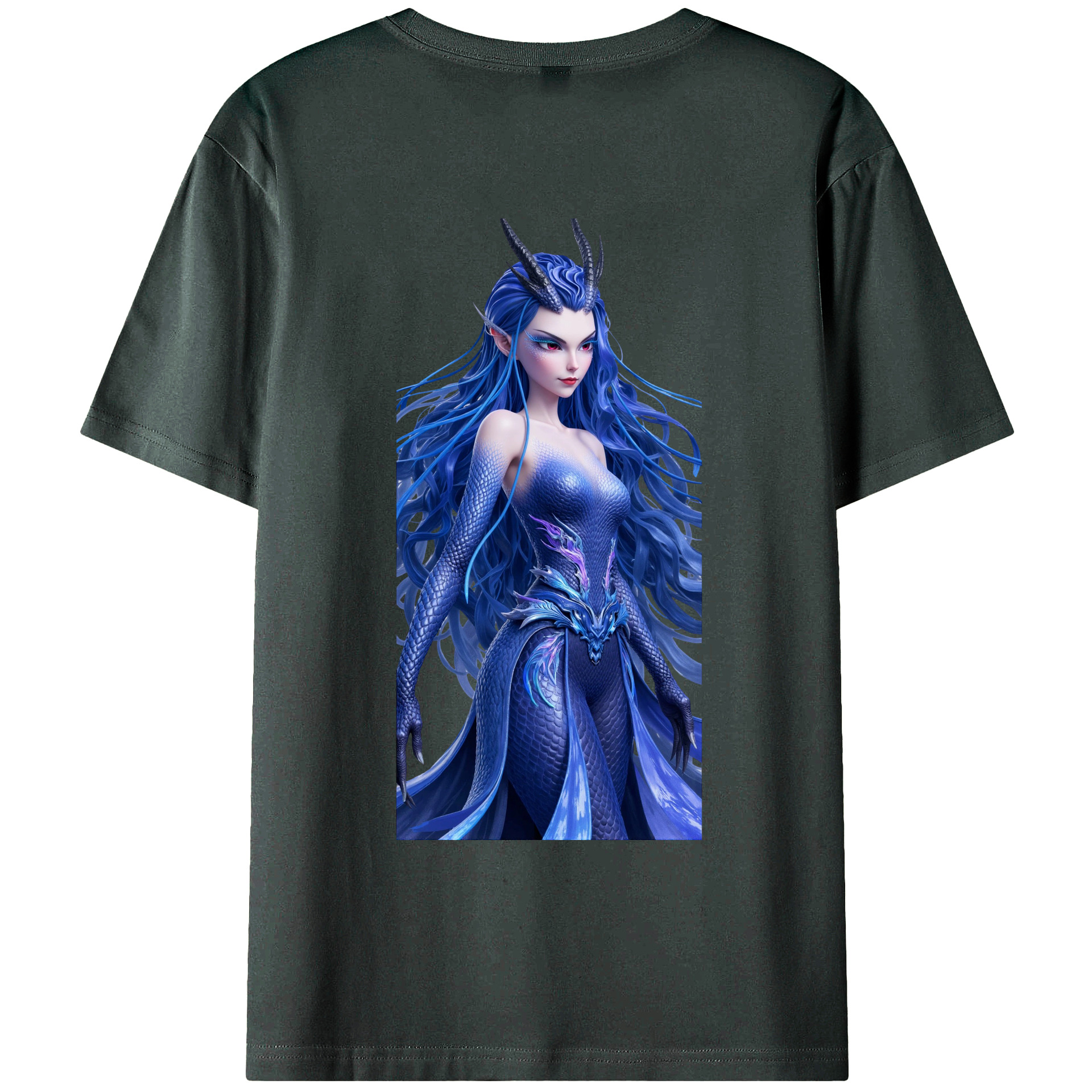 （画像用） Ne Zha 2 ナタ 魔童の大暴れ 綿100％ メンズ半袖Tシャツ（バックプリント） 通気性